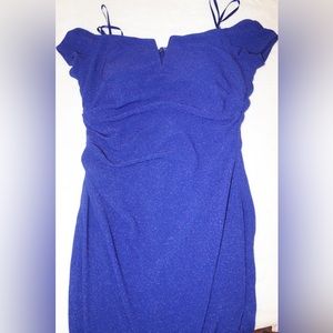 Sparkly long blue dress